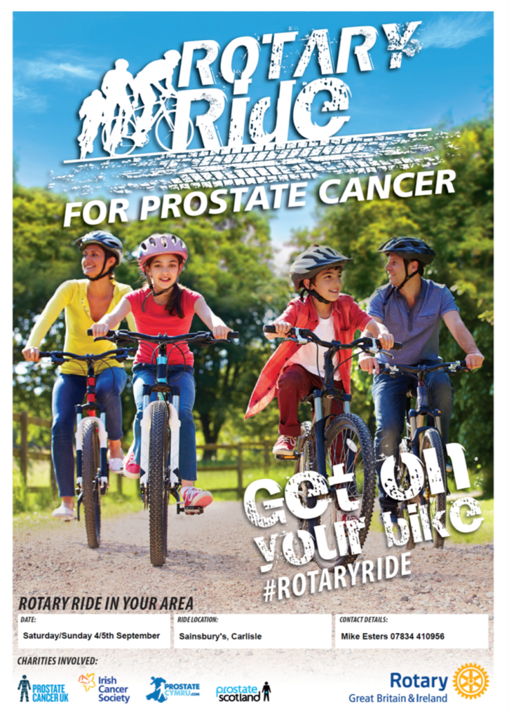 Rotary Ride Promotional Materials Prostate Scotland